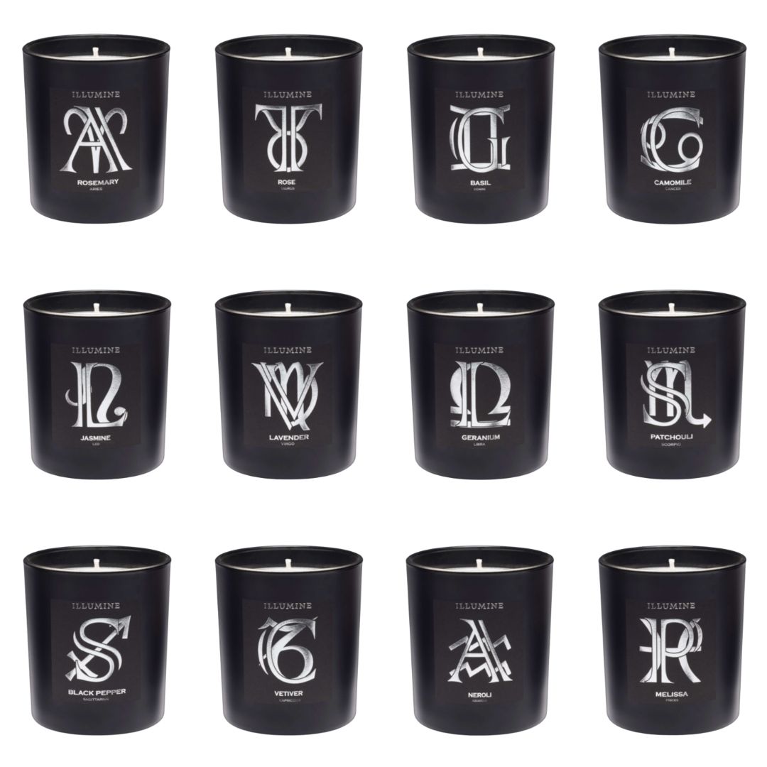 ILLUMINE COLLECTION OF 12 ZODIAC CANDLES