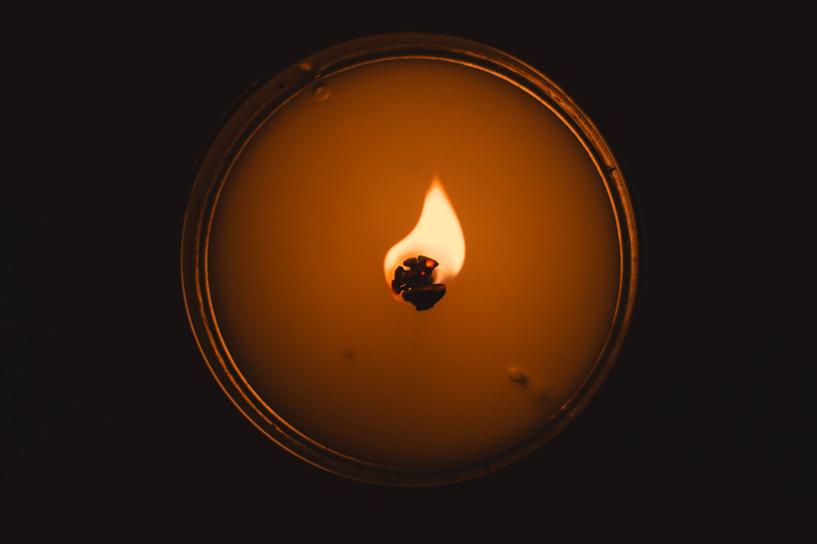 Illumine candle lit from the top