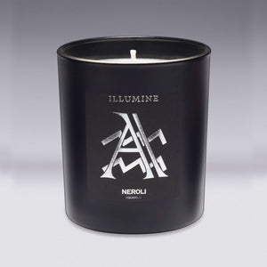 Illumine Aquarius Neroli Candle with a Grey background