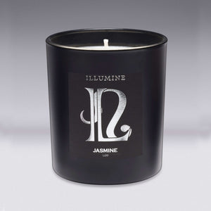 Illumine Leo Jasmine Candle with a Grey background