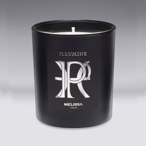 Illumine Pisces Melissa Candle with a Grey background